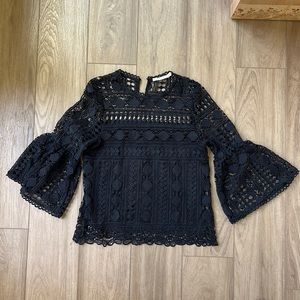 Boutique Black Lace Top
